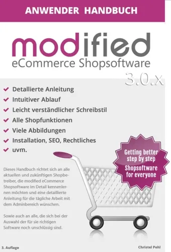 Anwenderhandbuch modified eCommerce Shopsoftware 3.0.x